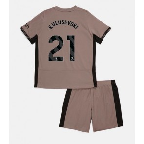 Tottenham Hotspur Dejan Kulusevski #21 Koszulka Trzecich Dziecięca 2023-24 Krótki Rękaw (+ Krótkie spodenki)